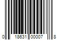 Barcode Image for UPC code 018631000078