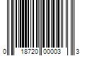 Barcode Image for UPC code 018720000033