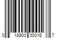 Barcode Image for UPC code 018900000167