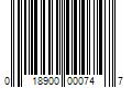 Barcode Image for UPC code 018900000747