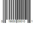 Barcode Image for UPC code 019000000101