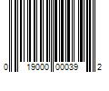 Barcode Image for UPC code 019000000392