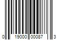 Barcode Image for UPC code 019000000873