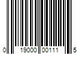 Barcode Image for UPC code 019000001115