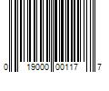 Barcode Image for UPC code 019000001177