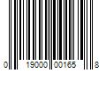 Barcode Image for UPC code 019000001658