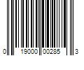 Barcode Image for UPC code 019000002853