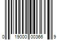 Barcode Image for UPC code 019000003669