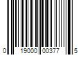 Barcode Image for UPC code 019000003775