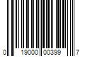 Barcode Image for UPC code 019000003997