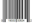 Barcode Image for UPC code 019000005342