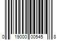 Barcode Image for UPC code 019000005458