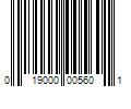 Barcode Image for UPC code 019000005601