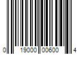 Barcode Image for UPC code 019000006004