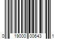 Barcode Image for UPC code 019000006431