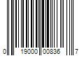 Barcode Image for UPC code 019000008367