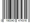 Barcode Image for UPC code 0190340474316