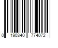 Barcode Image for UPC code 0190340774072