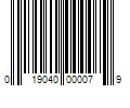 Barcode Image for UPC code 019040000079