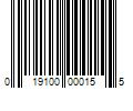 Barcode Image for UPC code 019100000155