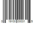 Barcode Image for UPC code 019100000315