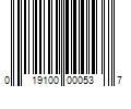 Barcode Image for UPC code 019100000537