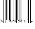 Barcode Image for UPC code 019100001114