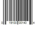 Barcode Image for UPC code 019100001404