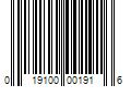 Barcode Image for UPC code 019100001916. Product Name: 