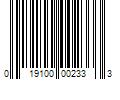 Barcode Image for UPC code 019100002333