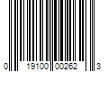 Barcode Image for UPC code 019100002623