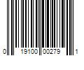 Barcode Image for UPC code 019100002791