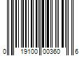 Barcode Image for UPC code 019100003606