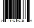 Barcode Image for UPC code 019100007260