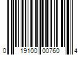 Barcode Image for UPC code 019100007604