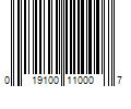 Barcode Image for UPC code 019100110007