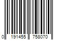 Barcode Image for UPC code 0191455758070