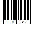 Barcode Image for UPC code 0191693402070