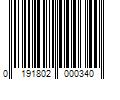 Barcode Image for UPC code 0191802000340