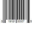 Barcode Image for UPC code 019181000075