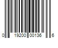 Barcode Image for UPC code 019200001366