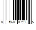 Barcode Image for UPC code 019200002615