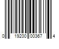 Barcode Image for UPC code 019200003674