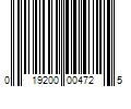 Barcode Image for UPC code 019200004725