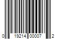 Barcode Image for UPC code 019214000072