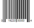 Barcode Image for UPC code 019220000004