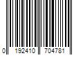 Barcode Image for UPC code 0192410704781