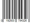 Barcode Image for UPC code 0192500794326