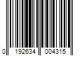 Barcode Image for UPC code 0192634004315