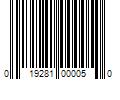 Barcode Image for UPC code 019281000050